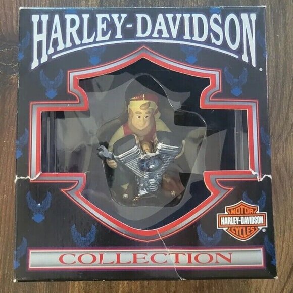 Harley Davidson Collection Christmas Elf Engine Ornament 1999 HD Holiday - Picture 1 of 7